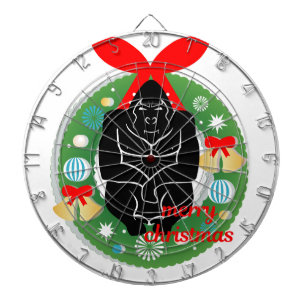 merry christmas gorilla dartboard