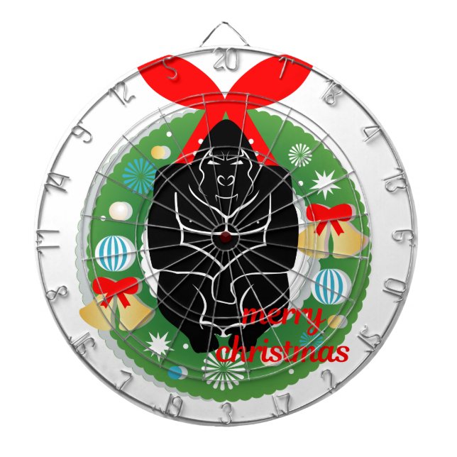 merry christmas gorilla dartboard (Front)