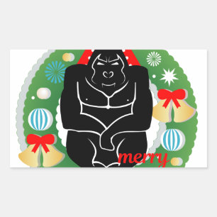 merry christmas gorilla sticker