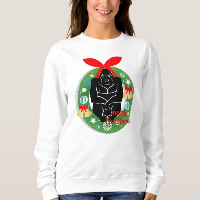 merry christmas gorilla sweatshirt (Front)