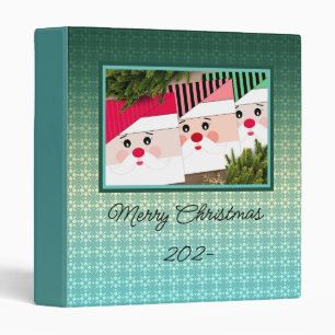 Merry Christmas, gradient 3 ring binder