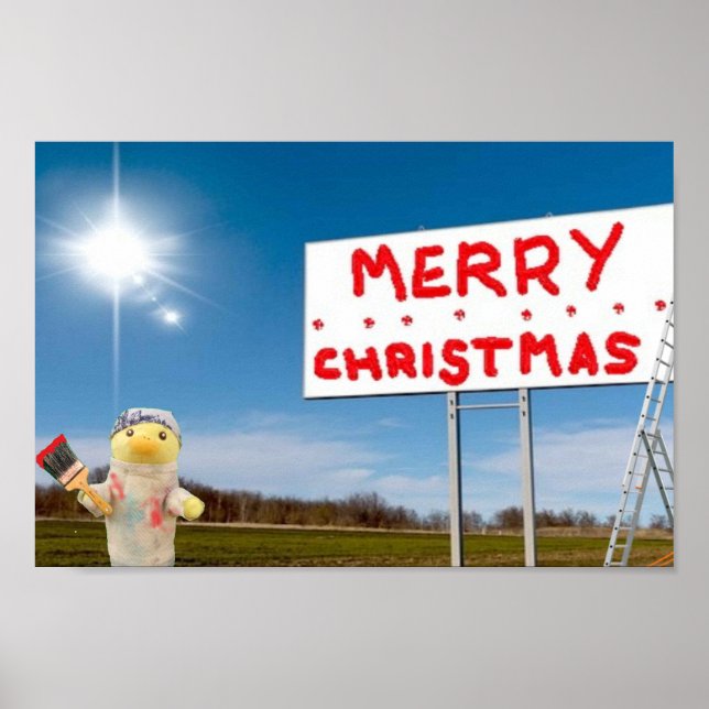 Merry Christmas Graffiti Poster (Front)