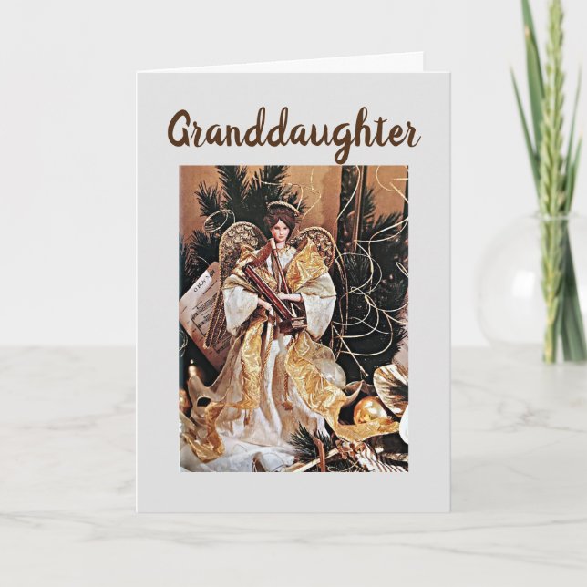 MERRY CHRISTMAS **GRANDDAUGHER*** WITH LOVE HOLIDAY CARD (Front)