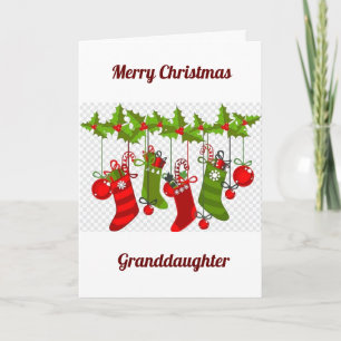 MERRY CHRISTMAS ***GRANDDAUGHTER*** HOLIDAY CARD