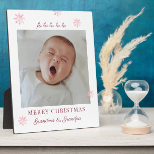 Merry Christmas Grandma And Grandpa Photo Plaque
