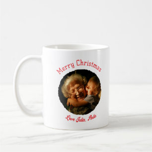 Merry Christmas grandmother daughter photo circle Coffee Mug