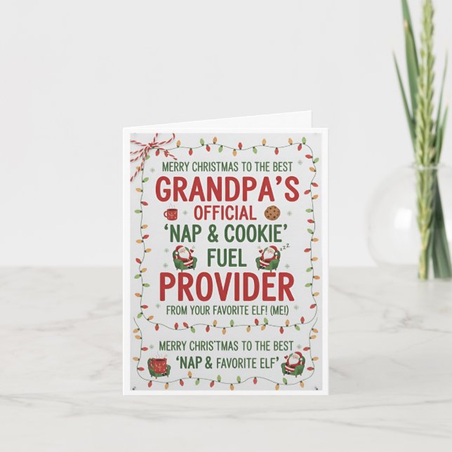 Merry Christmas Grandpa Holiday Card (Front)