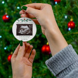 Merry Christmas Grandparents Ultrasound Pregnancy Ceramic Ornament<br><div class="desc">It's always a good time to share this exciting news with your nearest and dearest. Perfect Christmas gift idea for the grandma to be with ultrasound photo. Customize this unique announcement display, add your details and let everyone know about this special news. Great gift for new parents and baby showers....</div>