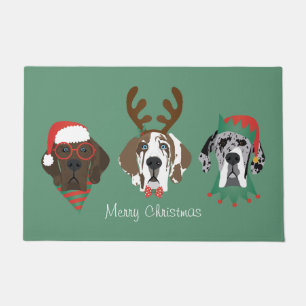 Merry Christmas Great Dane Dogs Doormat