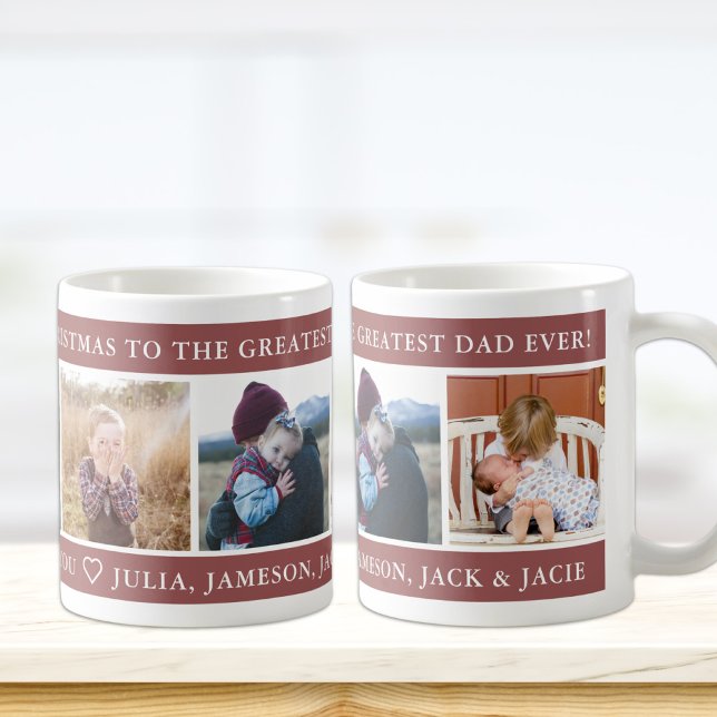 Merry Christmas Greatest Dad Custom Coffee Mug (Creator Uploaded)