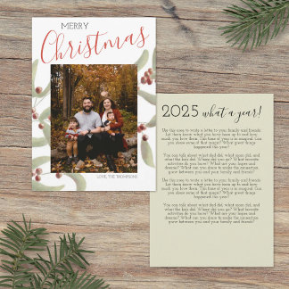 Merry Christmas Green and Red Christmas Card