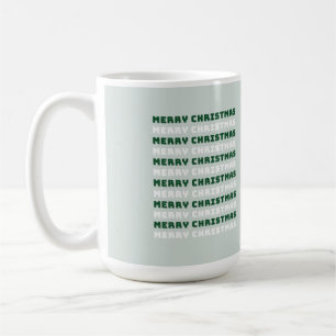 Merry Christmas, Green Christmas Art, Christmas Coffee Mug