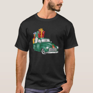 Merry Christmas Green Gnome Truck Funny Men Women T-Shirt