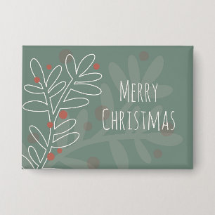Merry Christmas green mistletoe