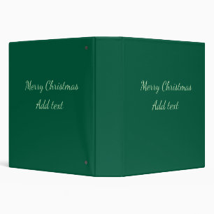 Merry Christmas green plain solo background holida Binder