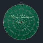 Merry Christmas green plain solo background holida Dartboard<br><div class="desc">Design</div>