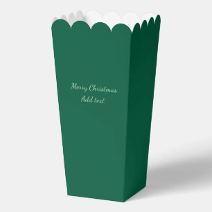 Merry Christmas green plain solo background holida Favor Box