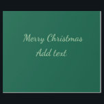Merry Christmas green plain solo background holida Wrapping Paper<br><div class="desc">Design</div>