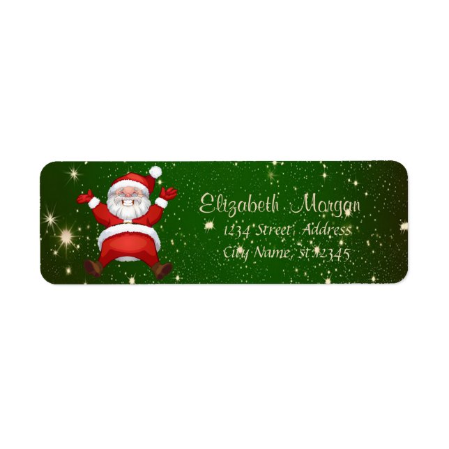 Merry Christmas,Green, Santa Claus (Front)