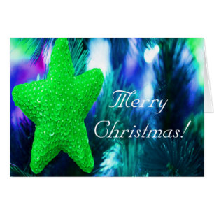 Merry Christmas Green Star I