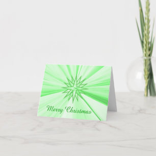 Merry Christmas Green Star Note Card by Janz