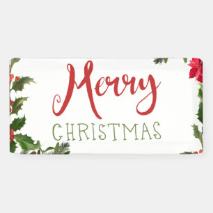 Merry Christmas greenery  Banner