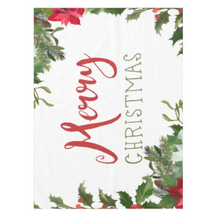 Merry Christmas greenery Tablecloth