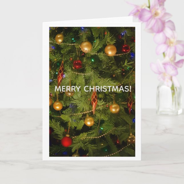 Merry Christmas Greeting Card (Orchid)