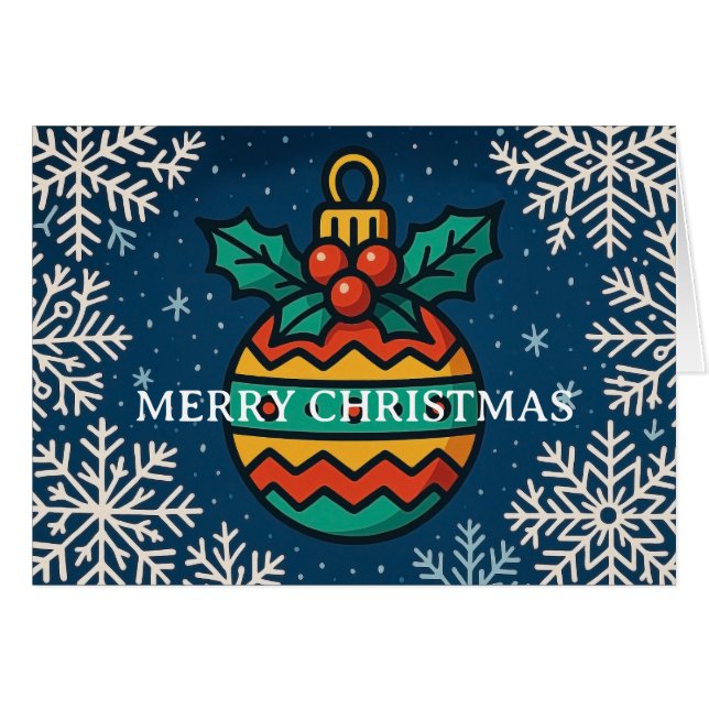 Merry Christmas greeting card (Devant horizontal)