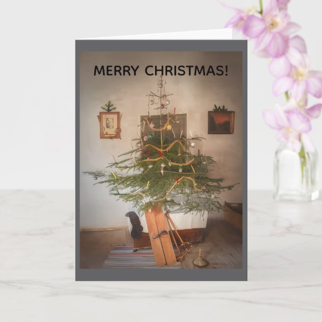 Merry Christmas Greeting Card (Orchid)