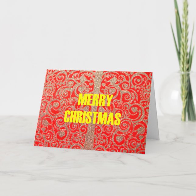 Merry Christmas Greeting Card Horizontal Template (Front)