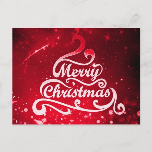 Merry Christmas Greeting    Holiday Postcard (Front)