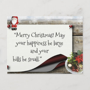 Merry Christmas Greeting    Holiday Postcard