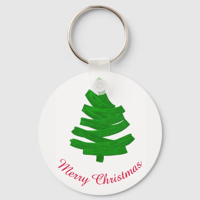 Merry Christmas. Greeting. Keychain (Front)