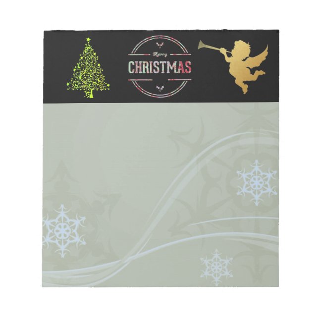 Merry Christmas Greeting Notepad (Front)