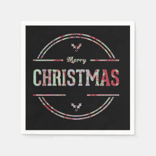 Merry Christmas Greeting Paper Napkin