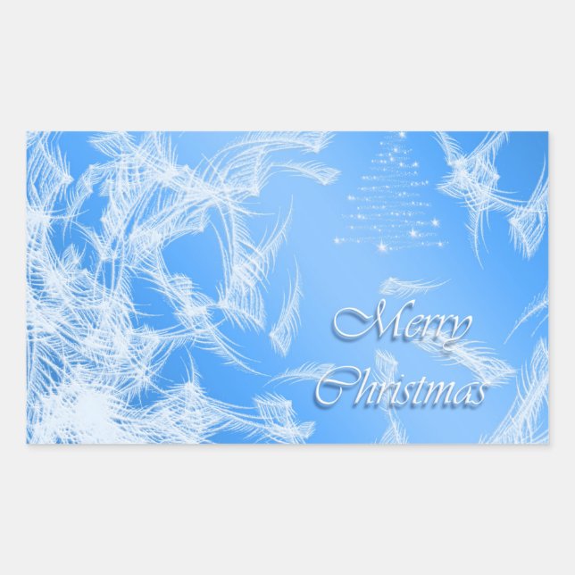 Merry Christmas. Greeting. Sticker (Front)
