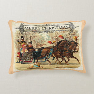 Merry Christmas Greetings Accent Pillow