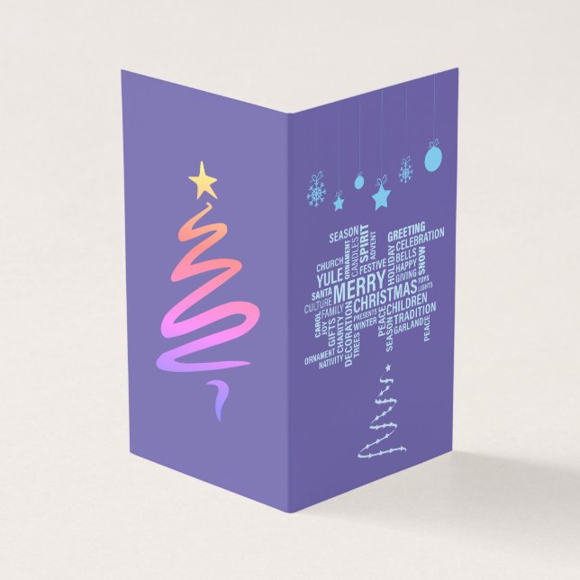 "Merry Christmas" Greetings Card (Outside)