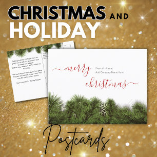Merry Christmas Greetings Customer Postcard