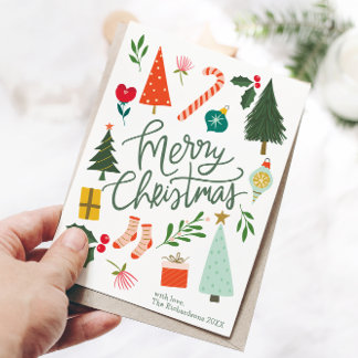 Merry Christmas Greetings Holiday Card