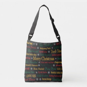 Merry Christmas Greetings in Different Language    Crossbody Bag