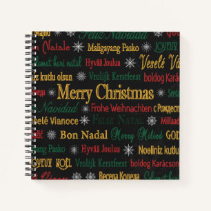 Merry Christmas Greetings in Different Language Notebook