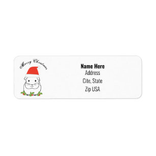Merry Christmas Guinea Pig in a Santa Hat Return