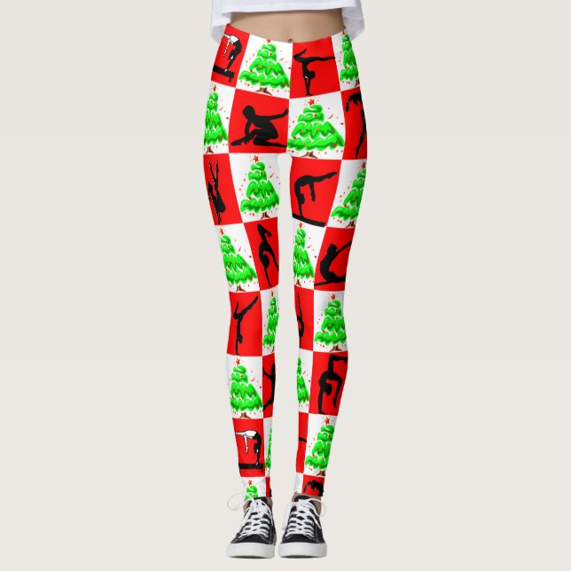 MERRY CHRISTMAS GYMNASTICS LEGGINGS (Front)