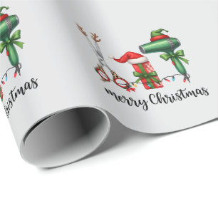 Merry Christmas Hairdresser Festive Stylist Xmas Wrapping Paper