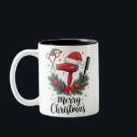Merry Christmas Hairstylist Hairdresser Xmas Hair  Two-Tone Coffee Mug<br><div class="desc">Merry Christmas Hairstylist Hairdresser Xmas Hair Tools</div>