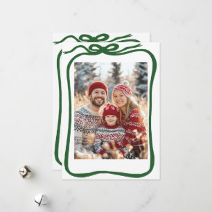 Merry Christmas Hand-Drawn CUSTOM PHOTO  Holiday Card