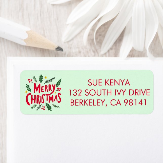 MERRY CHRISTMAS Hand-Drawn Holiday Whimsical Mail (Insitu)