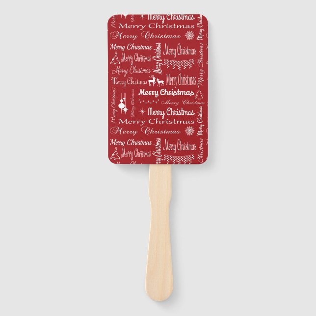 Merry Christmas Hand Fan (Front)